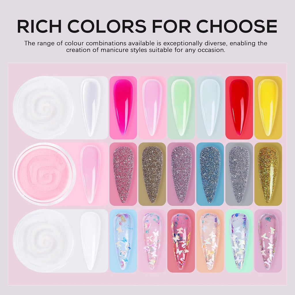 Professional Acrylic Nail Kit with UV Lamp & Tools for Beginners