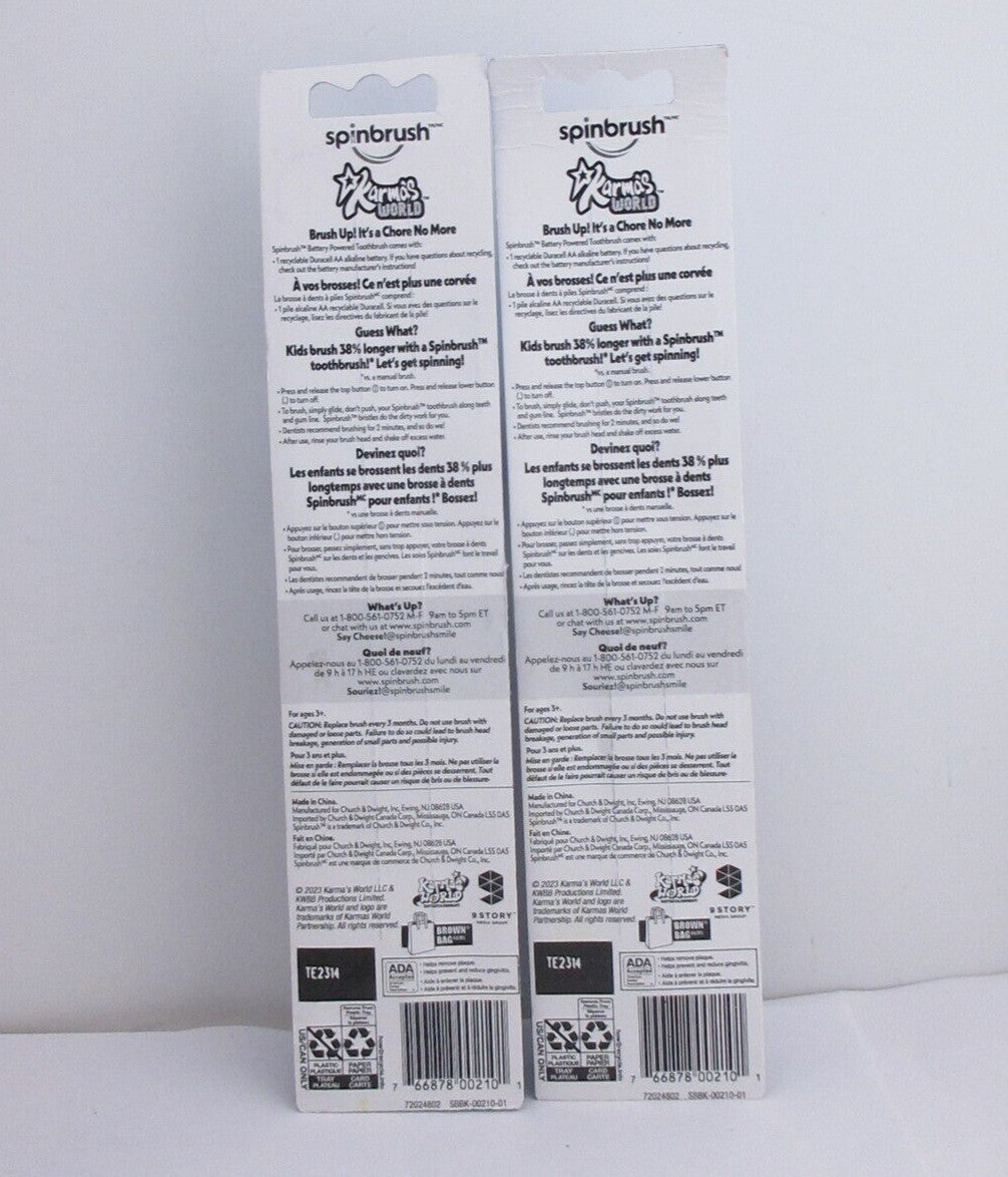 Kids Battery Powered Soft Toothbrush Set - 2 Pack