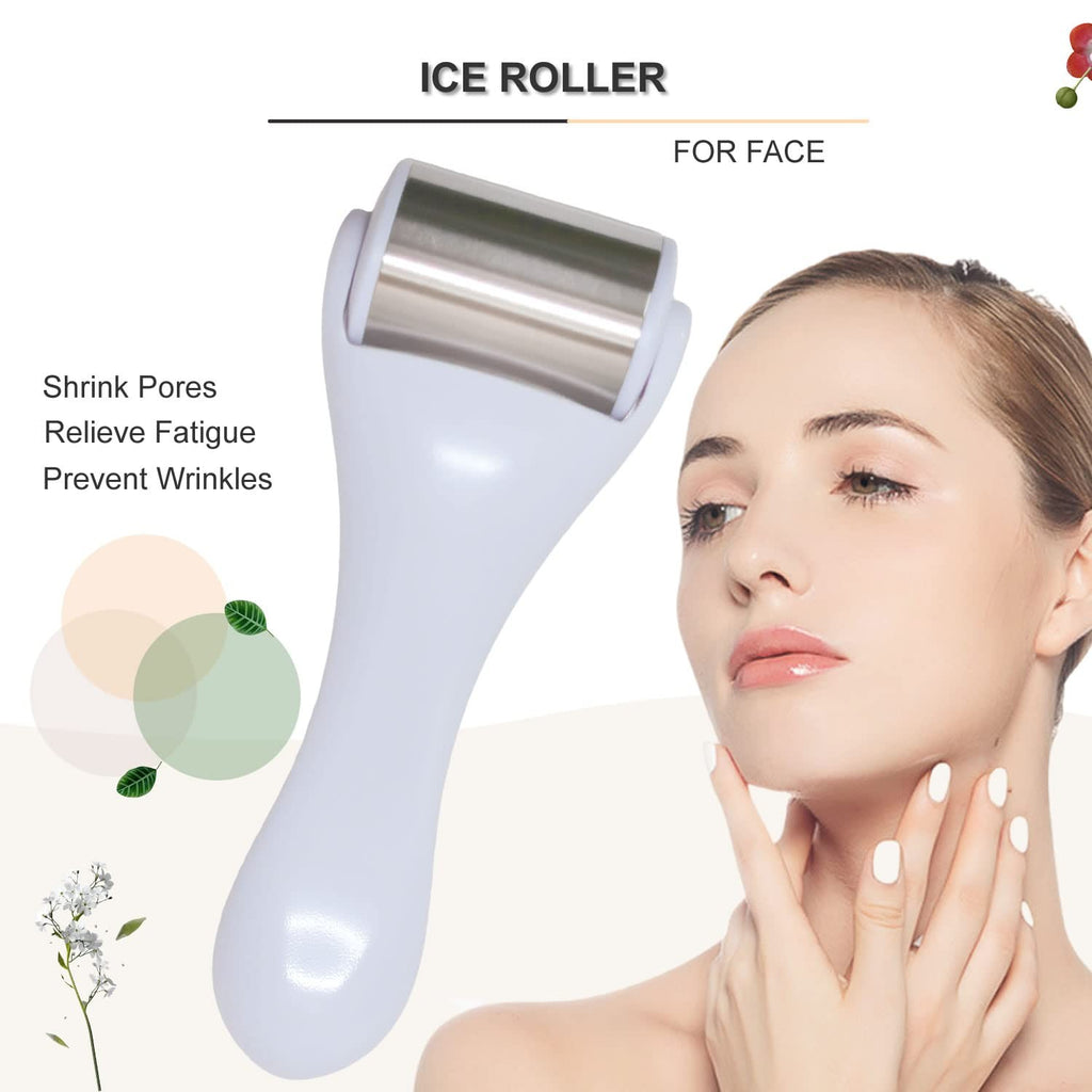 Ice Roller & Facial Massager for Face & Eyes - Cooling Stainless Steel