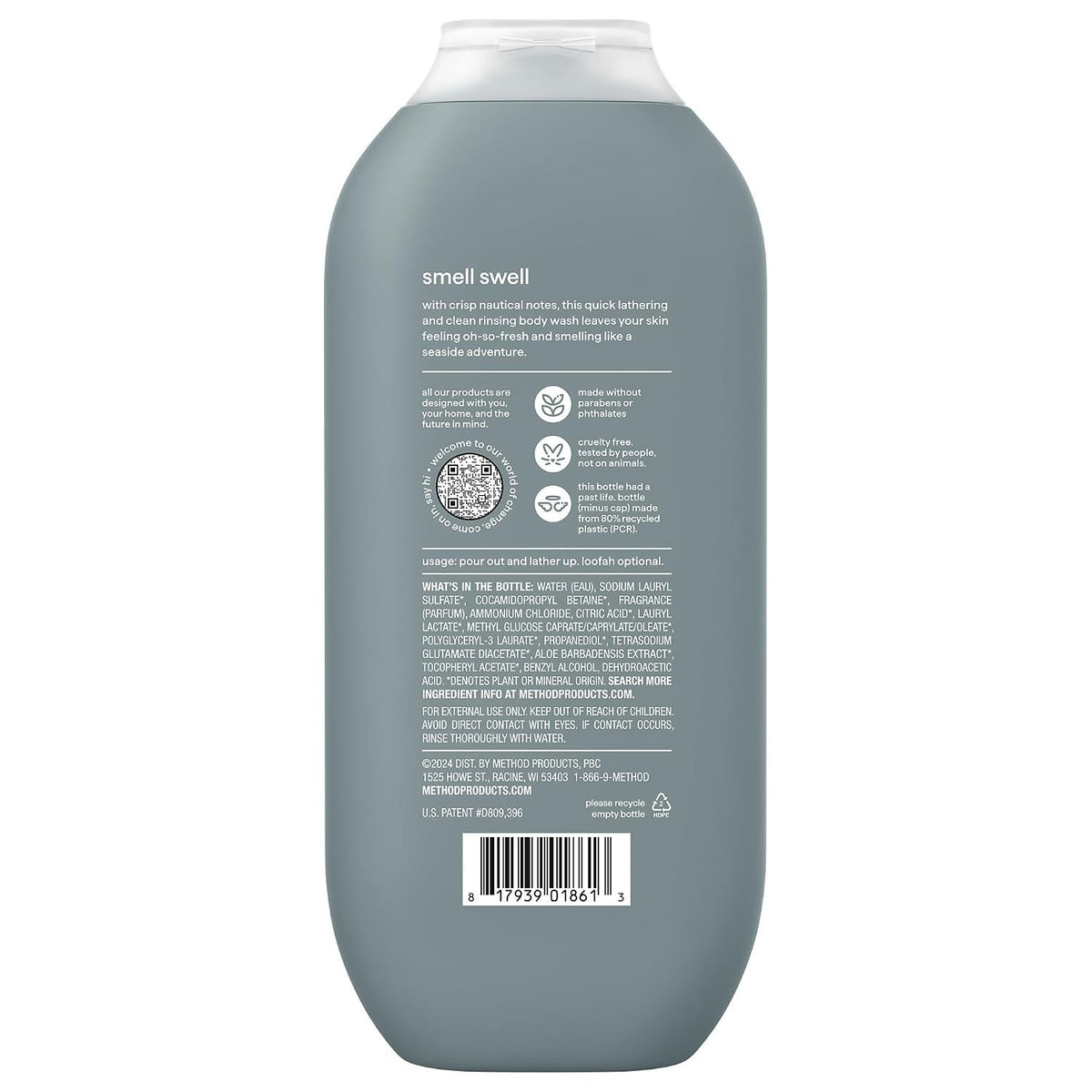 Men's Body Wash 18oz - Sea + Surf Scent, Gentle & Moisturizing
