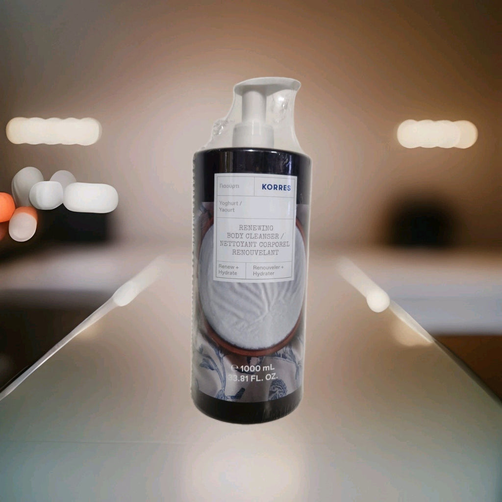 Korres Yogurt Body Cleanser Duo - Moisturizing 1L Shower Gel for Soft Skin