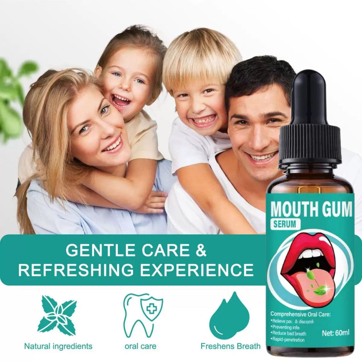 Gum Restore Drops for Receding Gums - Natural Oral Care Serum, 1 Fl Oz