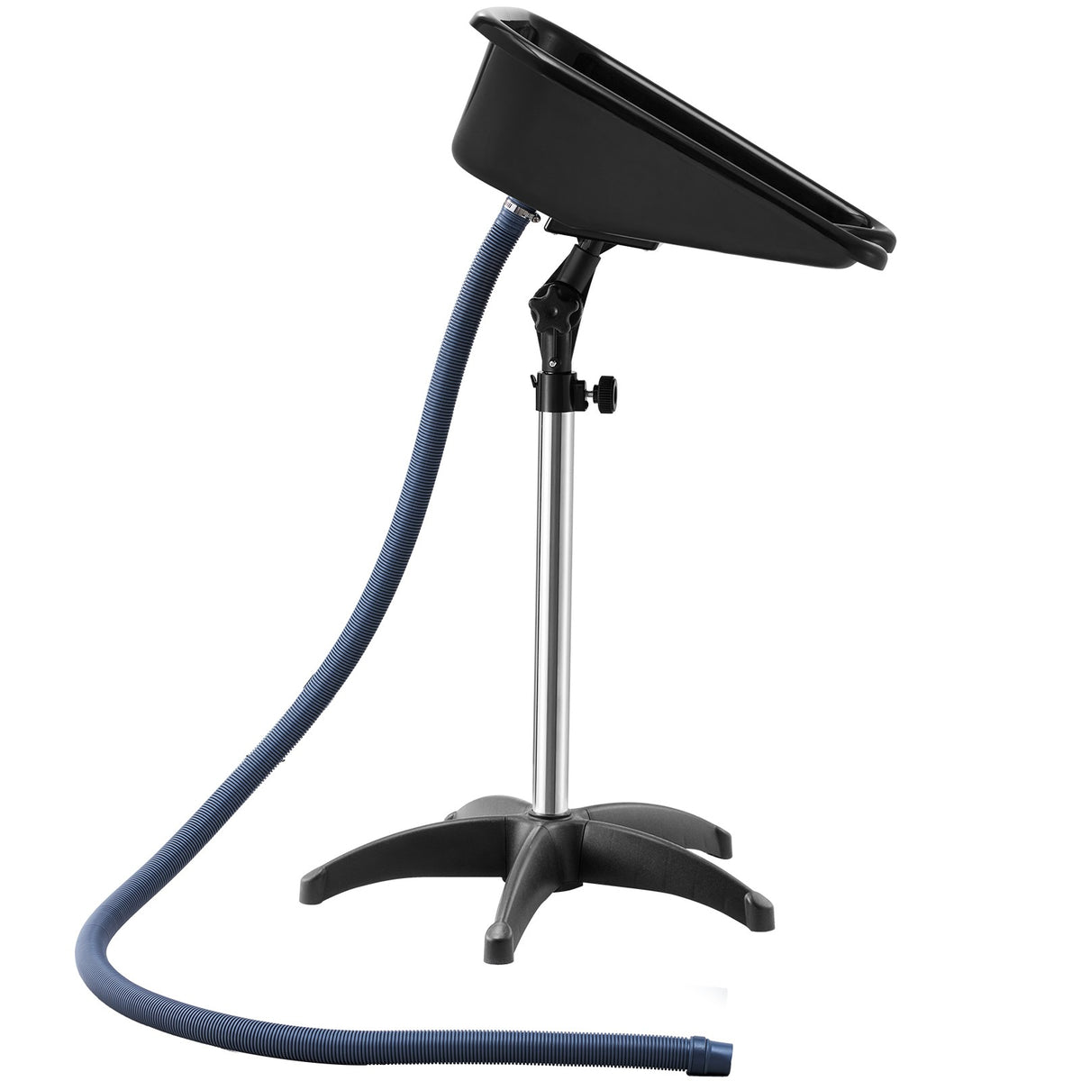 Portable Shampoo Basin with Adjustable Height & Drain Hose for Salon & Home