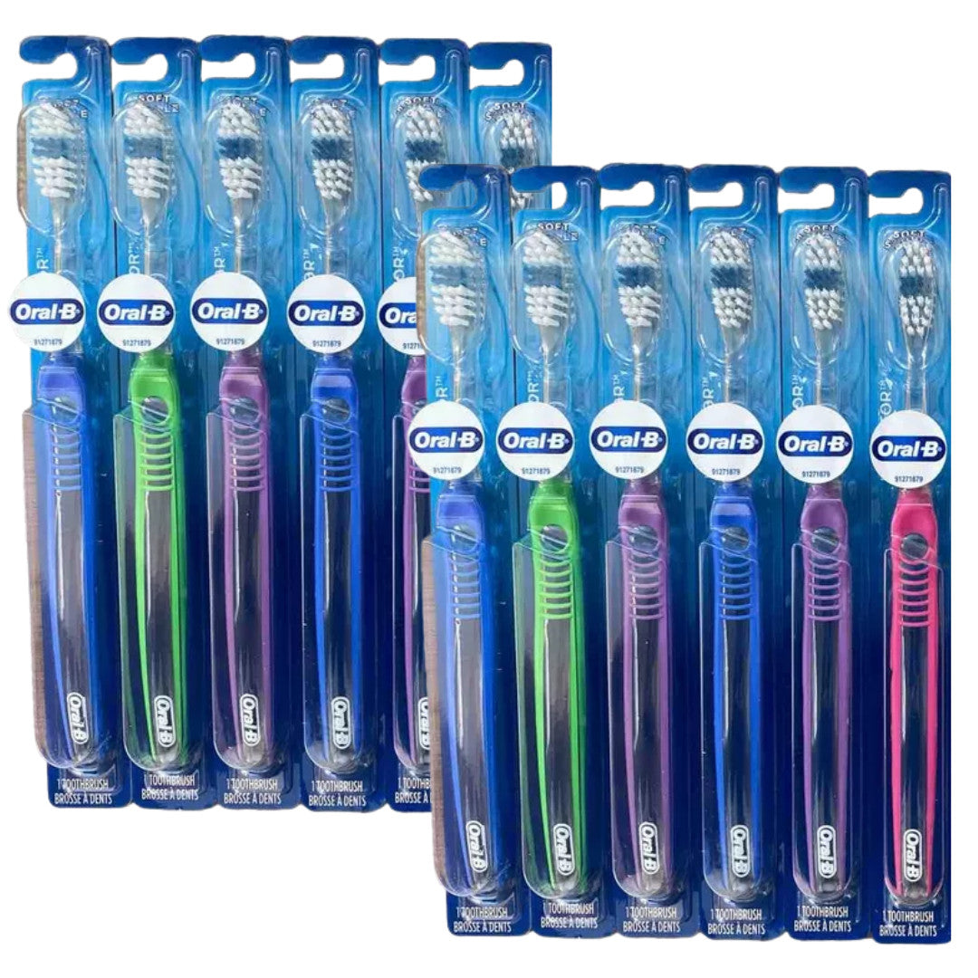 Soft Compact Toothbrush 12-Pack for Sensitive Gums - Oral B Indicator