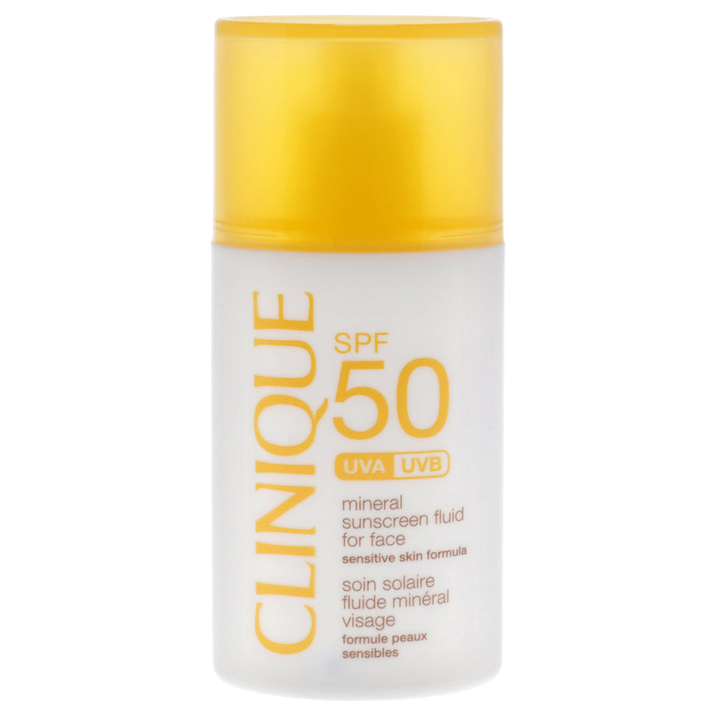 Mineral Sunscreen Fluid SPF 50 for Face - Lightweight, Oil-Free, Sensitive Skin Safe