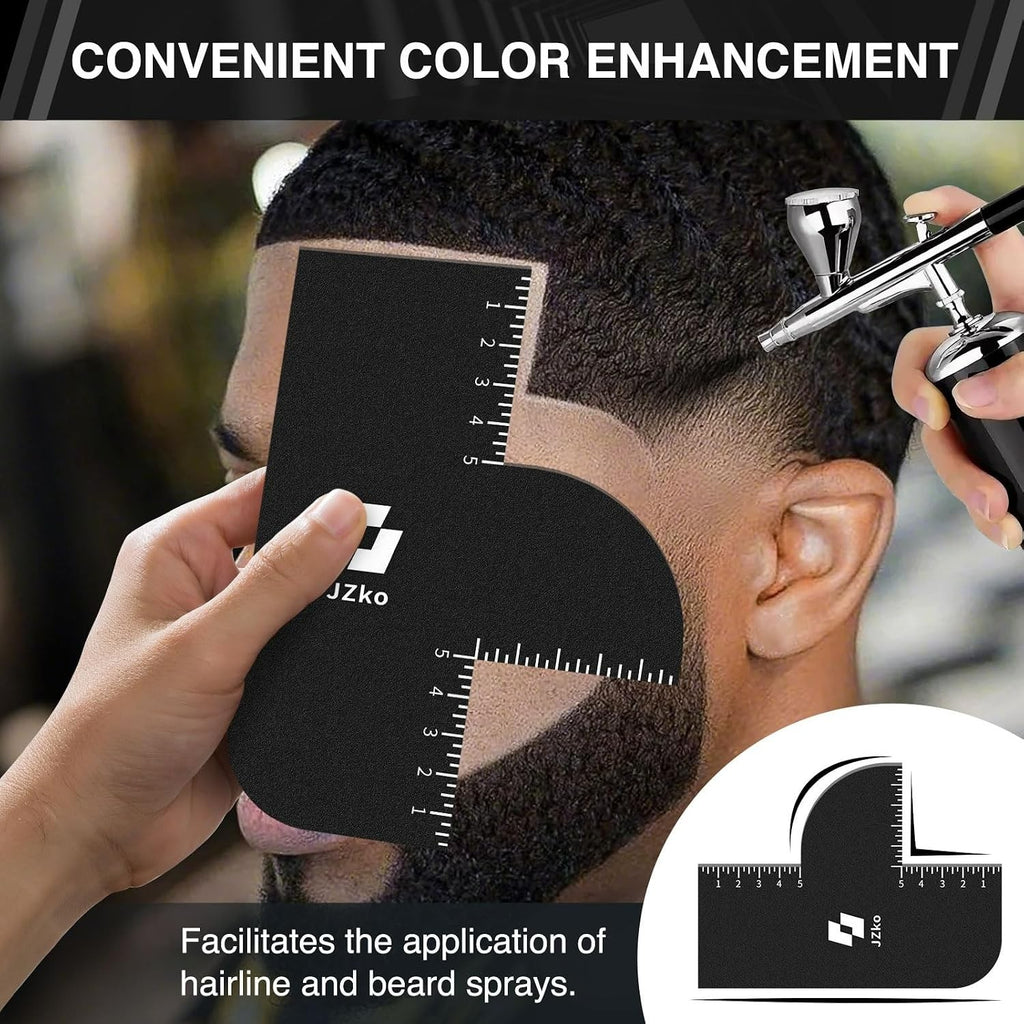 Laser-Etched Barber Enhancement Card & Comb for Precise Hairline Shaping