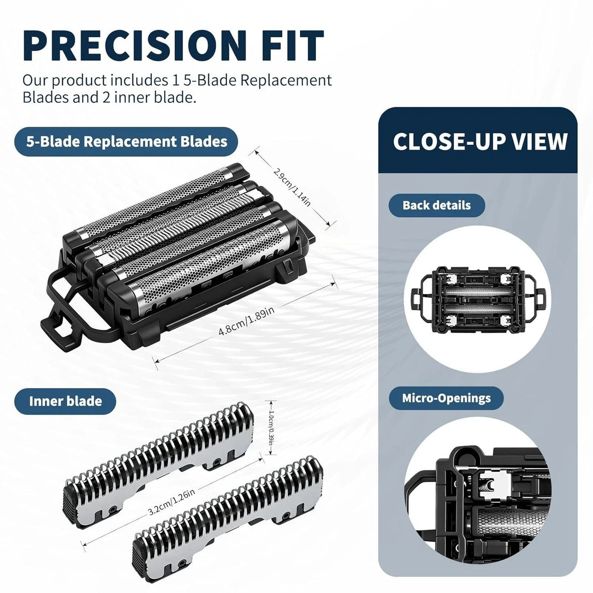 Replacement Blades for Panasonic Arc 5 Shaver - Precision & Easy Install