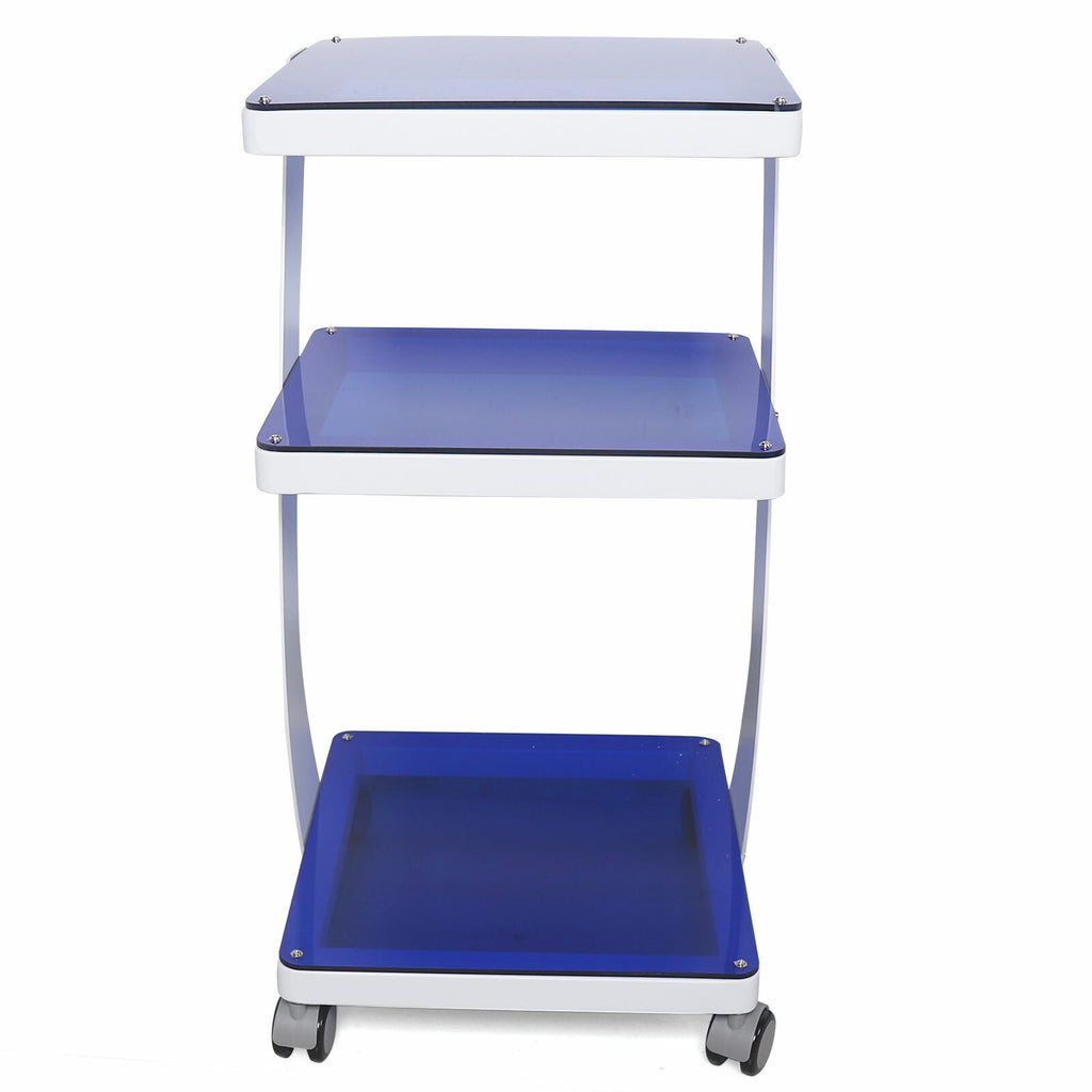 3-Tier Rolling Trolley Cart for Beauty Salon Spa Home Storage with Silent Wheels