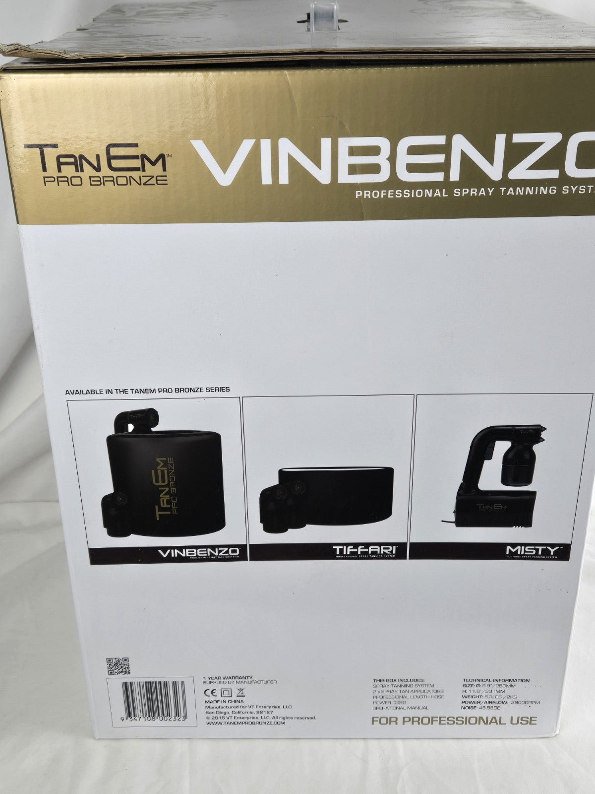 HVLP Spray Tan System for Professional Salon Use - Complete TanEm Pro Bronze VINBENZO