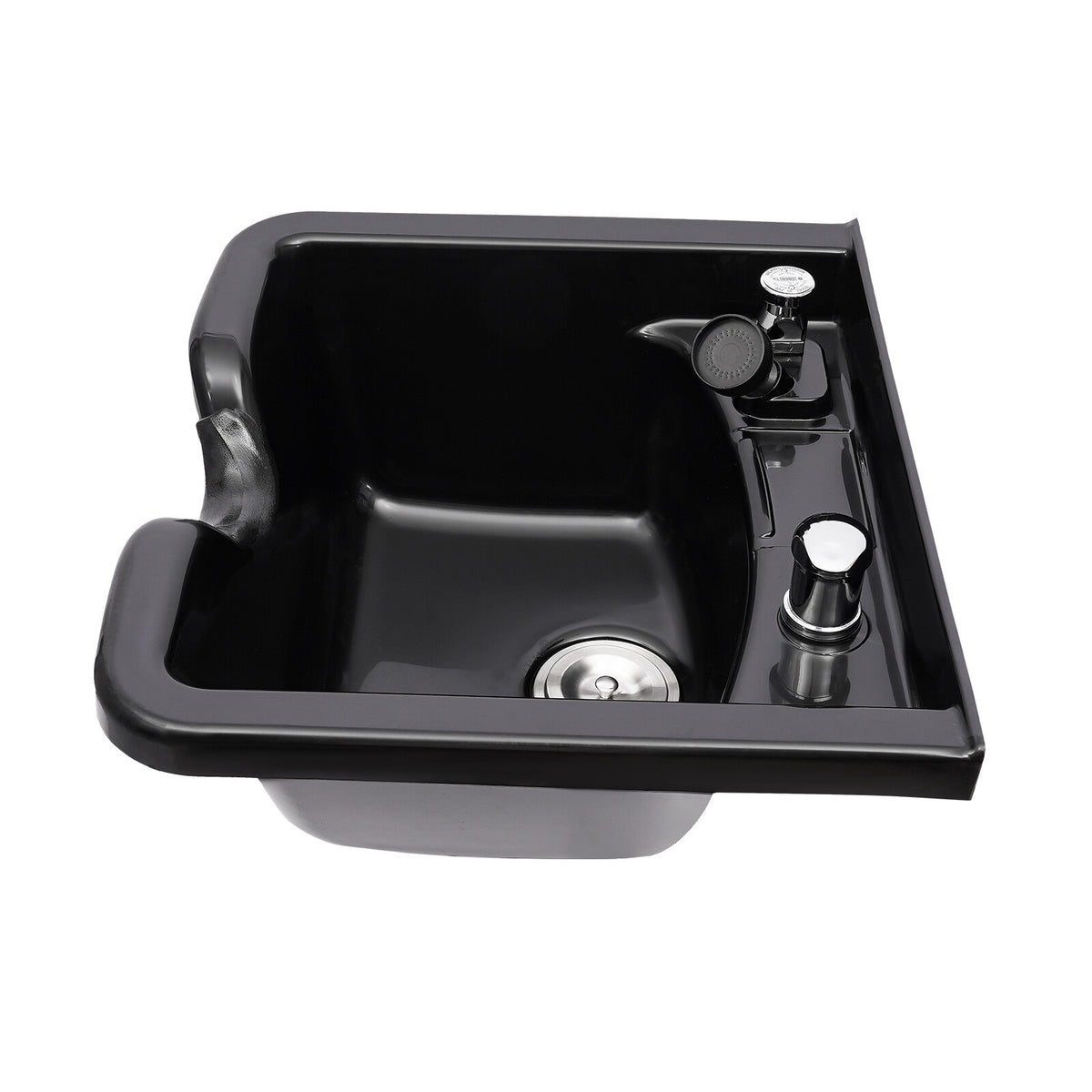 Black Deep ABS Backwash Sink for Hair Salons & Barber Shops 21.85x19.69x9.84 Inch