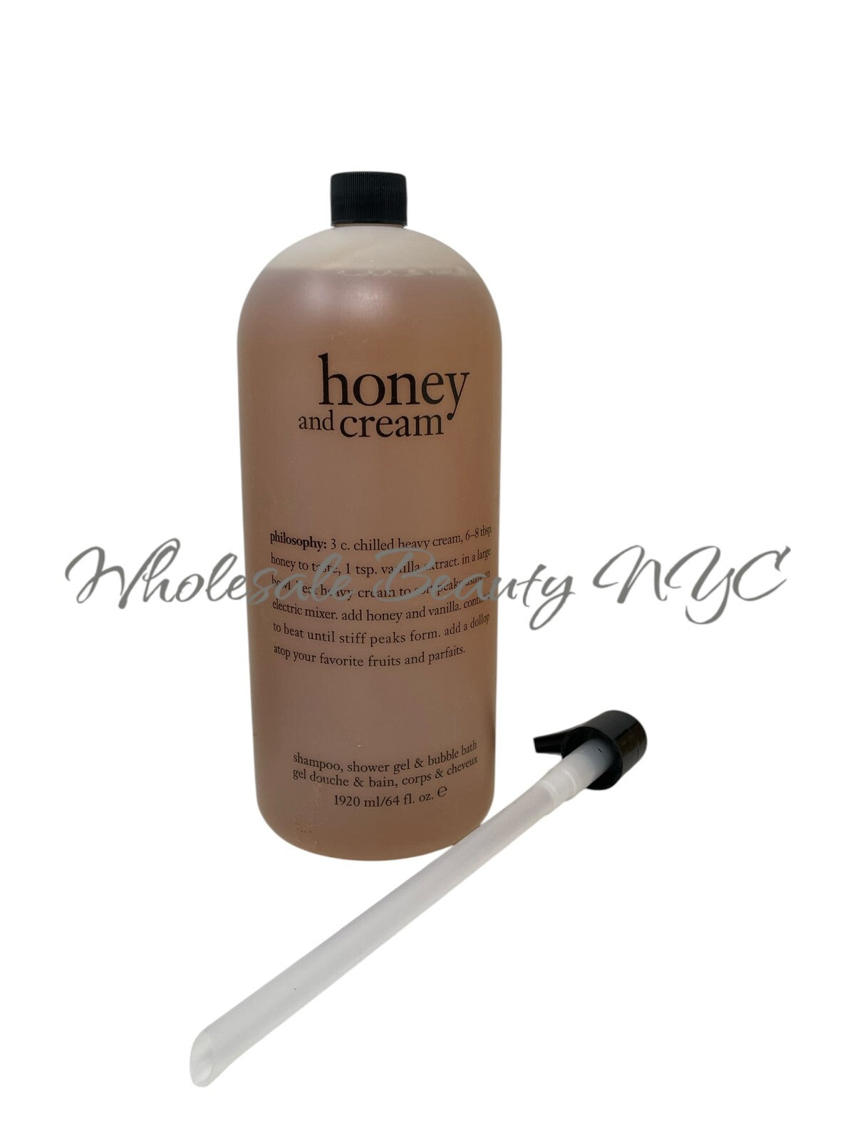 64 Oz Honey and Cream Shower Gel & Bubble Bath with Pump - Philosophy