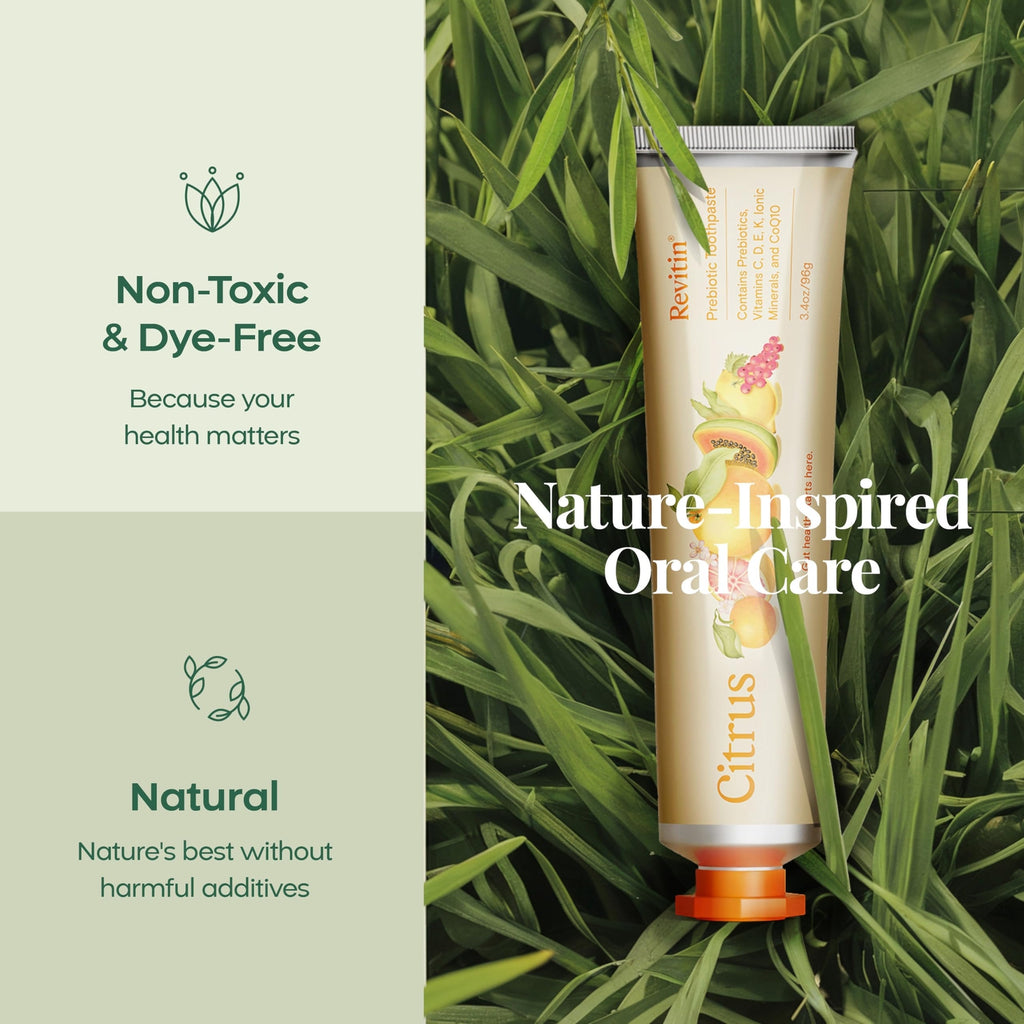 Prebiotic Citrus Toothpaste Pack of 3 Non-Toxic Fluoride Free Family Oral Care