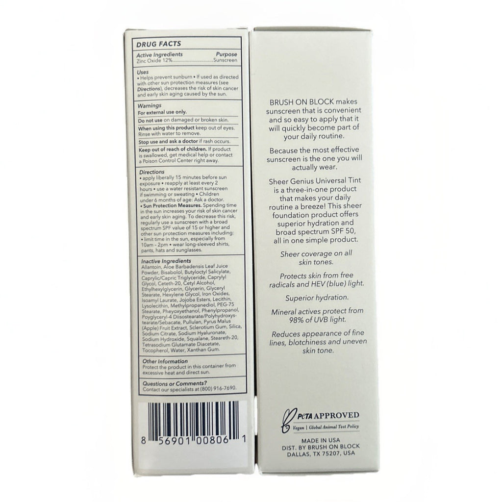Mineral Sunscreen SPF50 with Universal Tint - 1.7 oz Twin Pack