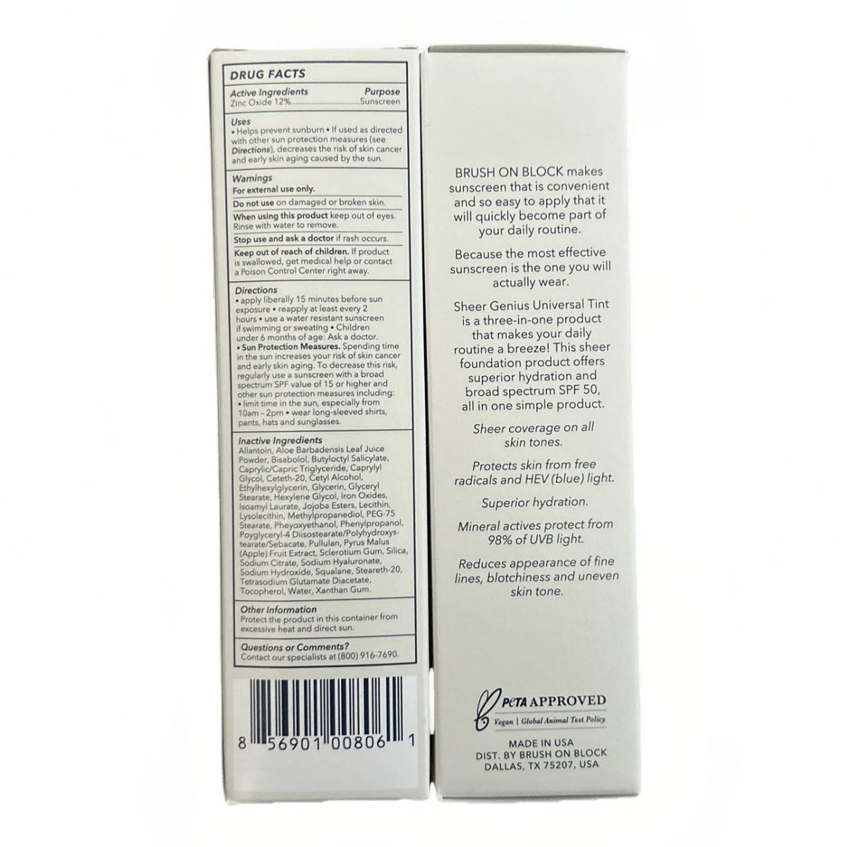 Mineral Sunscreen SPF50 with Universal Tint - 1.7 oz Twin Pack
