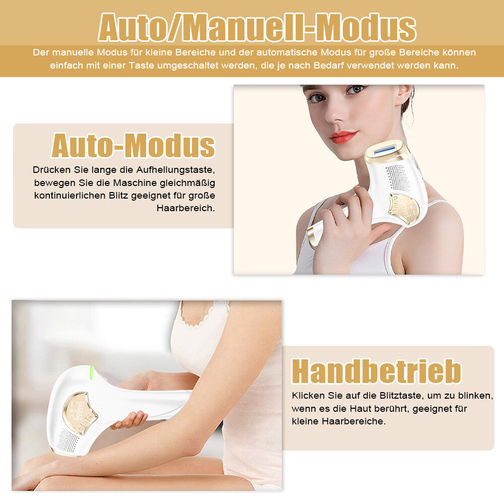 3-in-1 Ice Cooling Laser Hair Removal Device Painless & Permanent