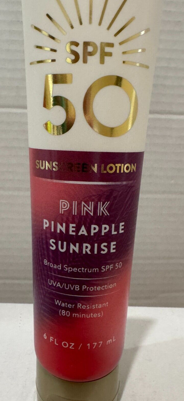 Pink Pineapple Sunrise SPF 50 Sunscreen Lotion 6oz Water-Resistant