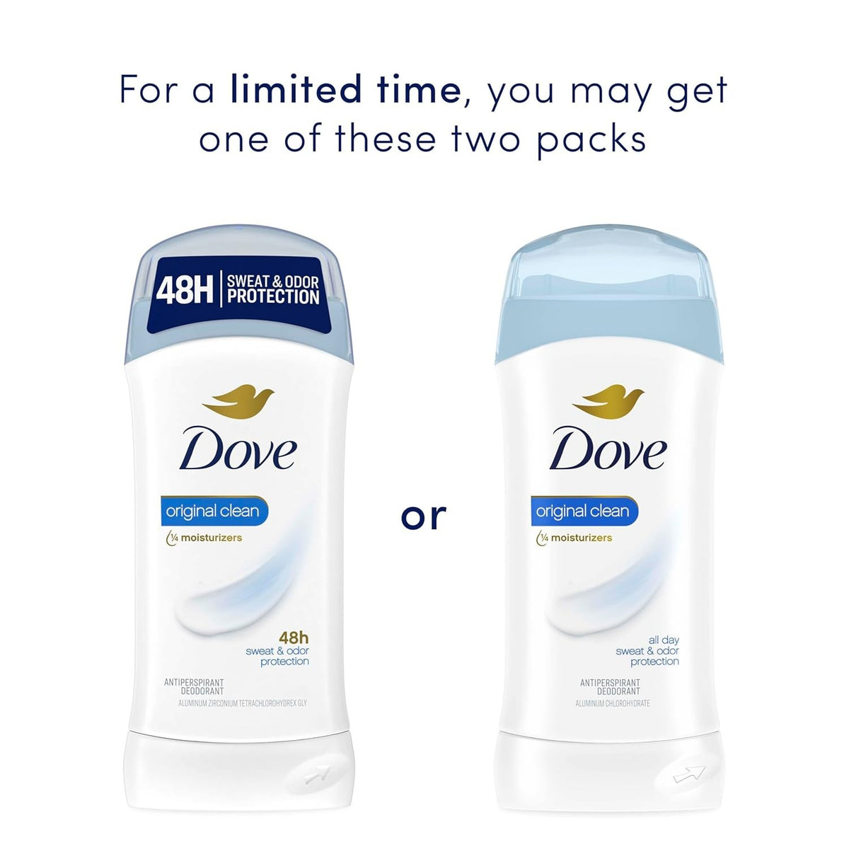 Dove Invisible Solid Antiperspirant Deodorant Stick for Women - 2.6 oz Pack of 2