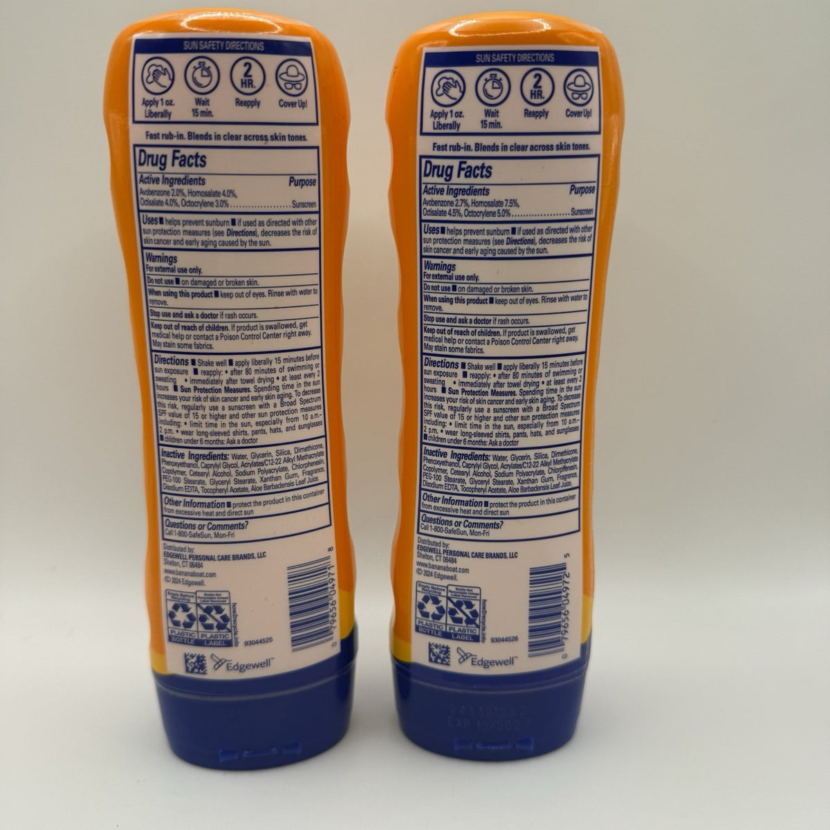Water-Resistant Sunscreen Lotion Duo SPF 30 & 50 8 oz each, Broad Spectrum, Oxybenzone Free