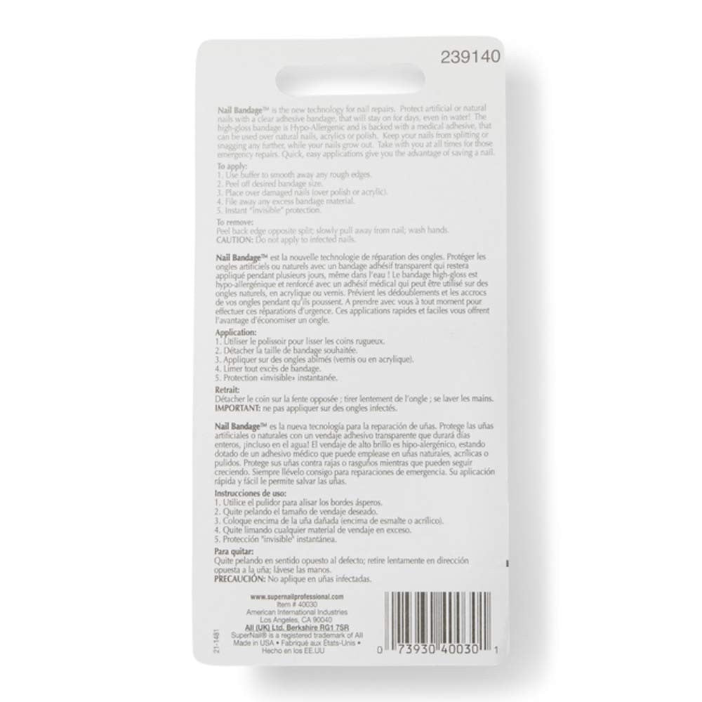 Clear Nail Bandages for Instant Nail Repair - Protective Nail Wraps