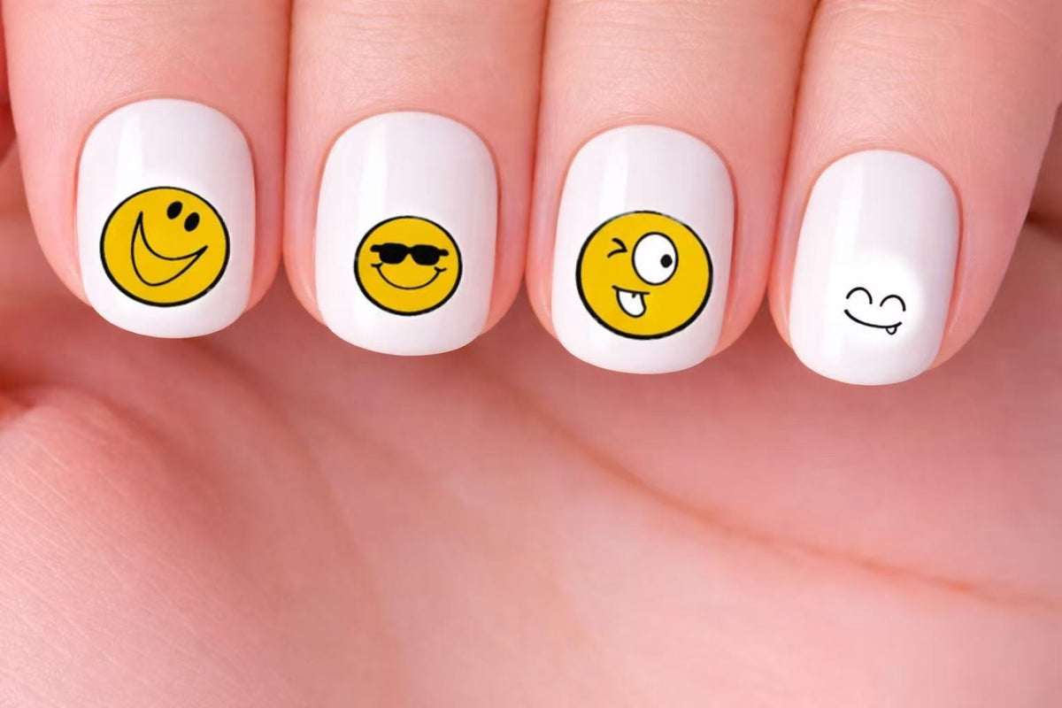 Emoji Face Nail Decals Smiley Sticker - 100 Nail Art Stickers