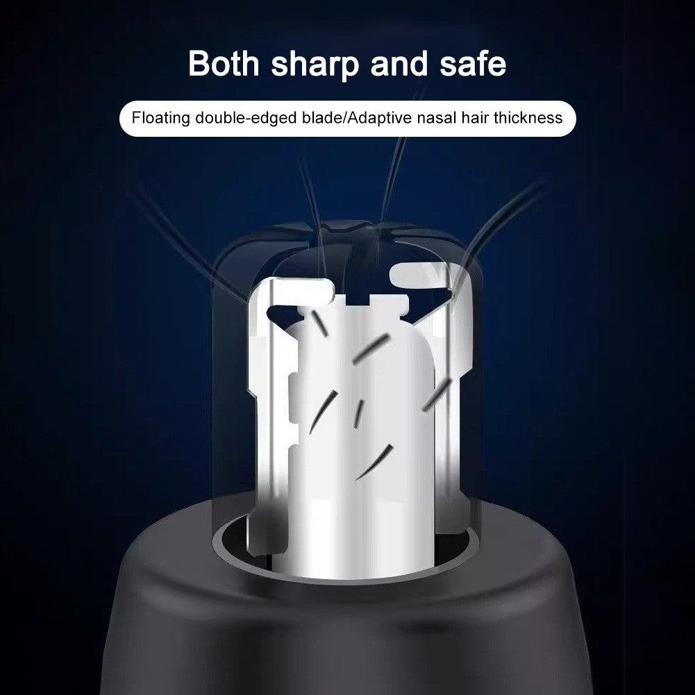 Electric Nose and Ear Hair Trimmer with LED Indicator USB Rechargeable Water-Resistant