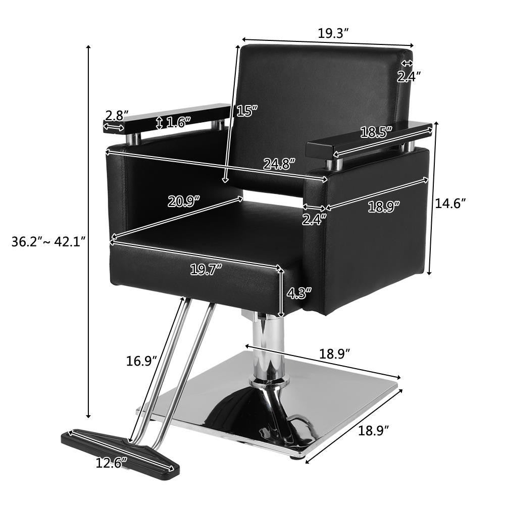 Hydraulic Barber Chair Salon Hair Styling Chair Black