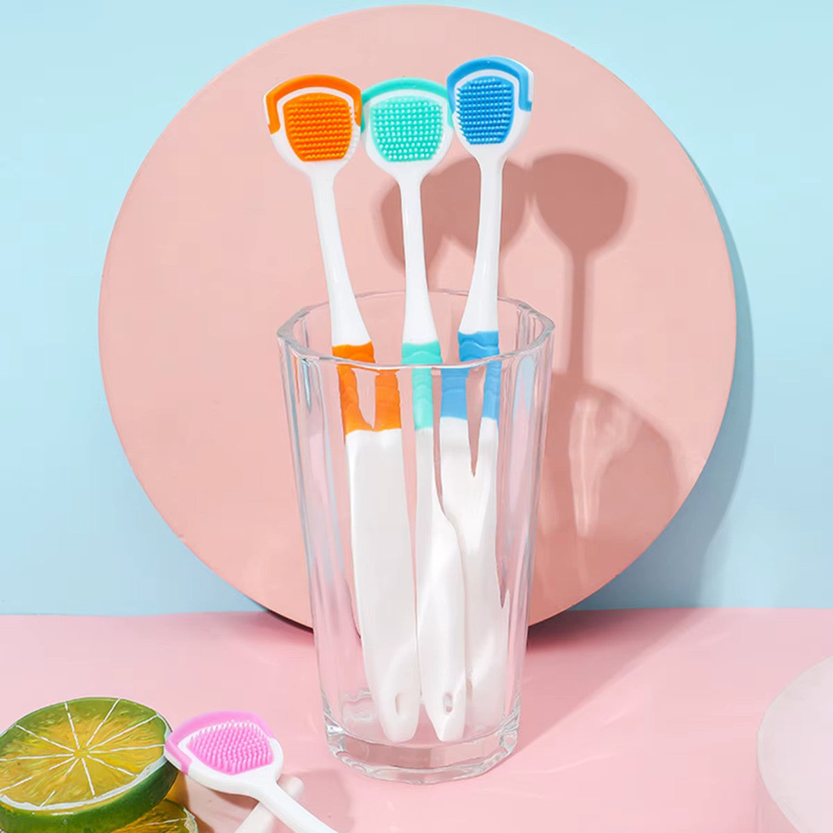Reusable Silicone Tongue Scraper Cleaner for Oral Care - Adult Dental Hygiene