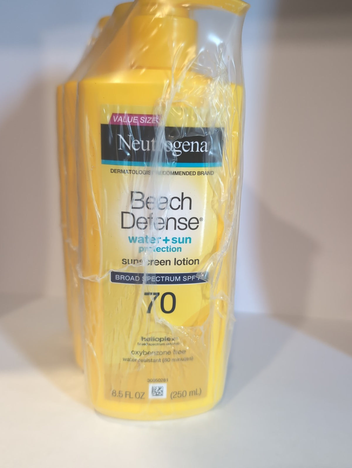 SPF 70 Sunscreen Lotion - Oil-Free Beach Defense, 8.5 oz, 3 Pack
