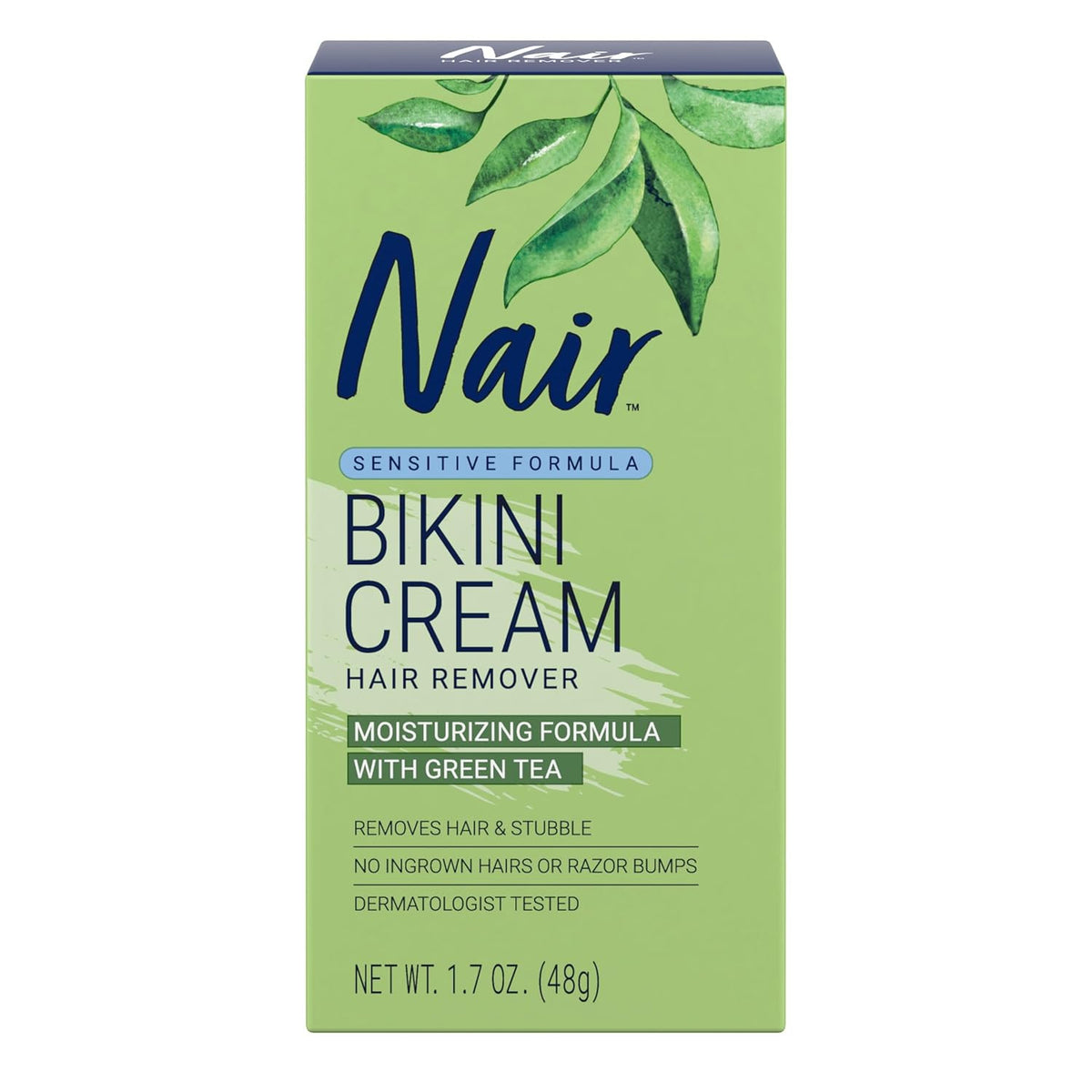 Green Tea Bikini Hair Removal Cream for Sensitive Skin 1.7 Oz