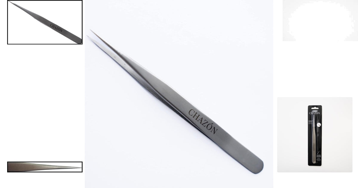 Stainless Steel Precision Tweezers for Eyebrows & Ingrown Hair Removal