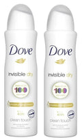 Dove Invisible Dry Anti-Perspirant Deodorant Spray 150ml - 2 Pack, Aluminum-Free & Long-Lasting Freshness