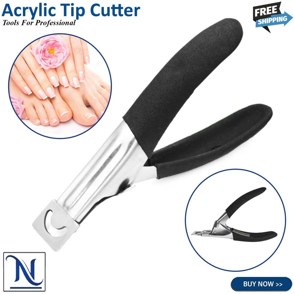 Professional Acrylic Gel Nail Tip Edge Trimmer for Manicure & UV Nail Art