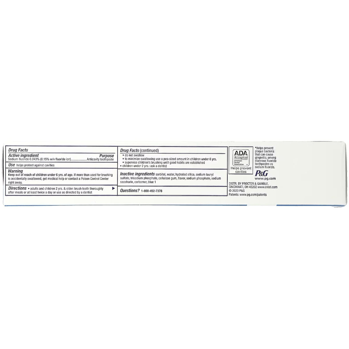 Crest Cool Mint Gel Toothpaste 8.2 Oz Pack of 4 - Enamel Strengthening & Fresh Breath