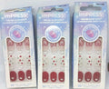 Press On Nails Set - Short Length Midwinter Red Glitter 3-30 Count