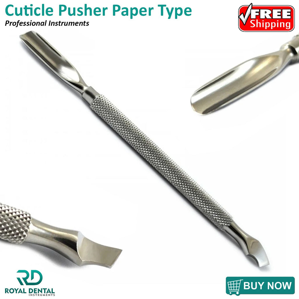 Stainless Steel Double-Ended Cuticle Pusher Nail Tool for Manicure & Nail Care