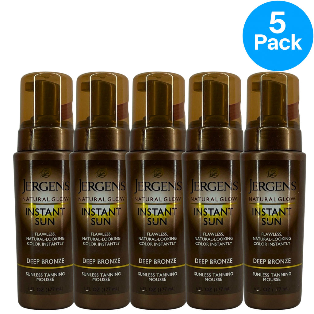 Deep Bronze Self Tanner Mousse - Instant Sunless Tanning Lotion 5 Pack