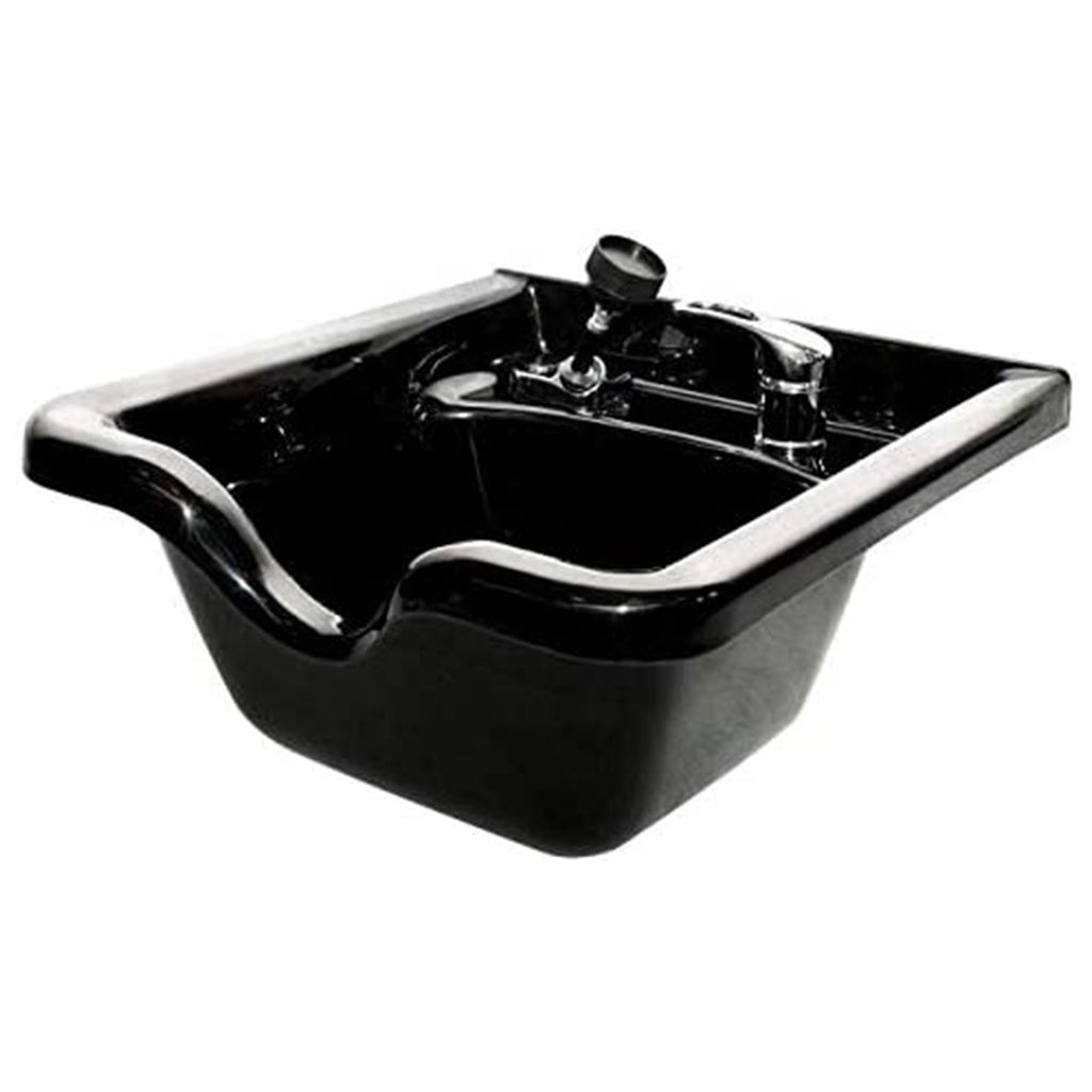 Professional Shampoo Bowl Set with Fixture for Salons, Black