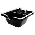 Professional Shampoo Bowl Set with Fixture for Salons, Black