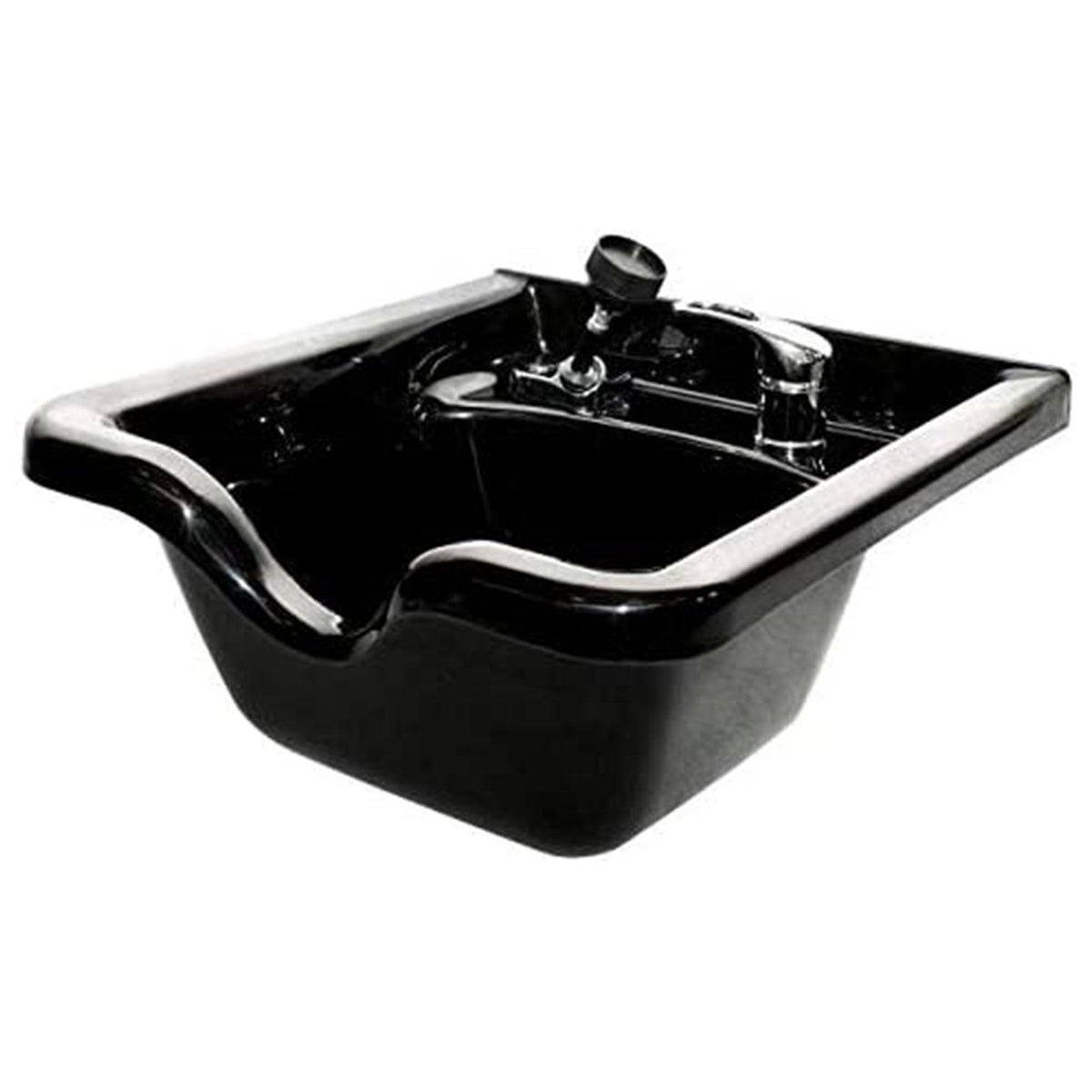 Professional Shampoo Bowl Set with Fixture for Salons, Black