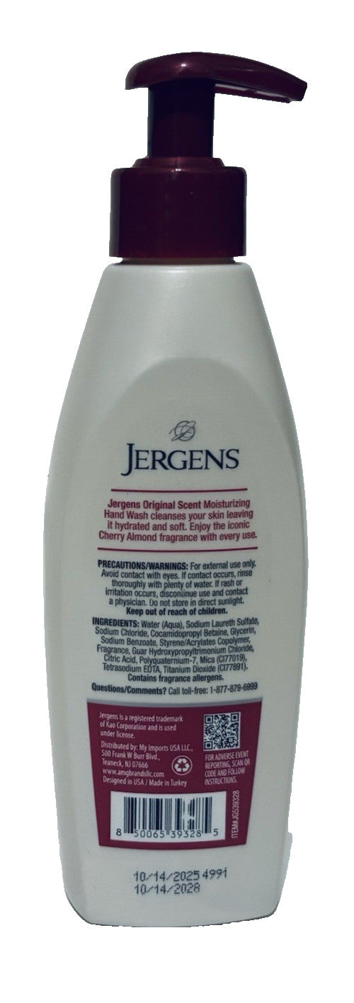 Jergens Cherry Almond Hand Wash Liquid Soap - 8.45 oz Pack of 6