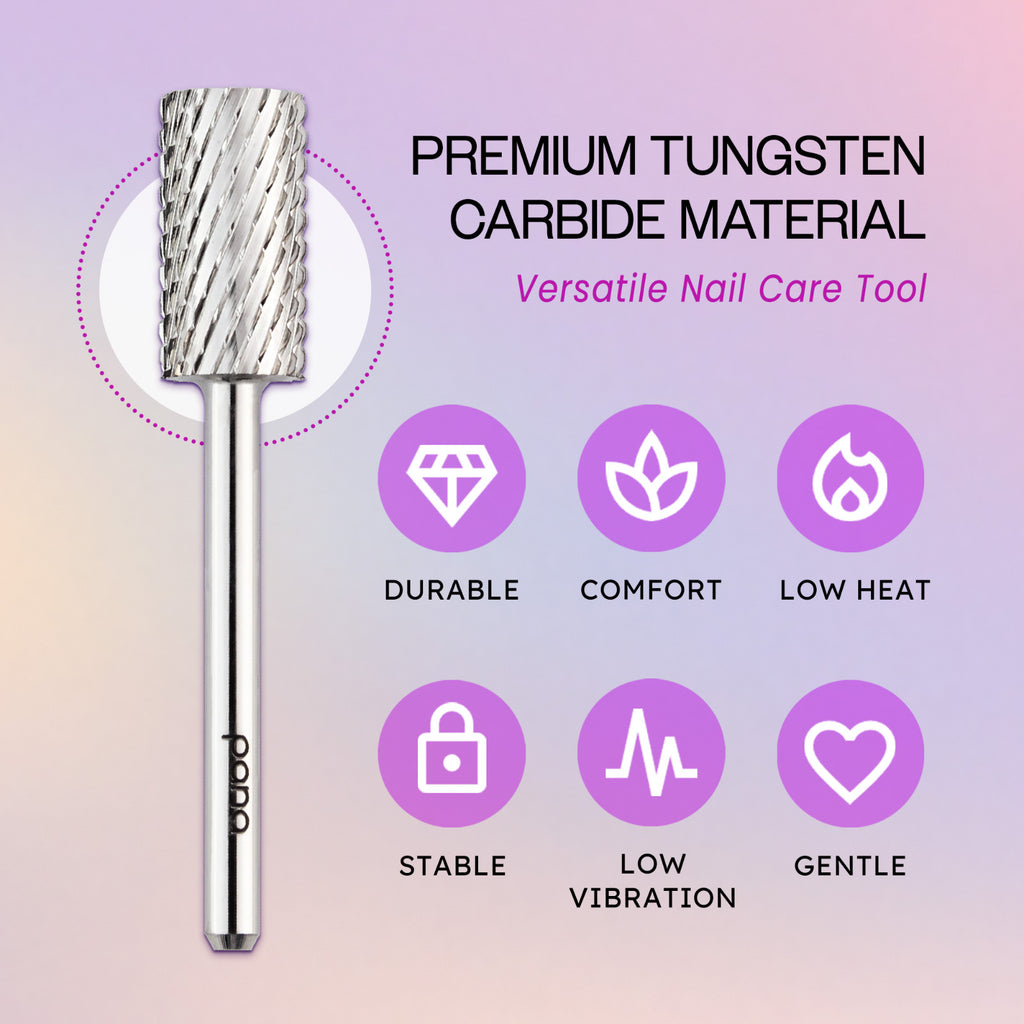 1/8 Inch Shank Carbide Nail Drill Bit - Extra Coarse Flat Top Large Barrel