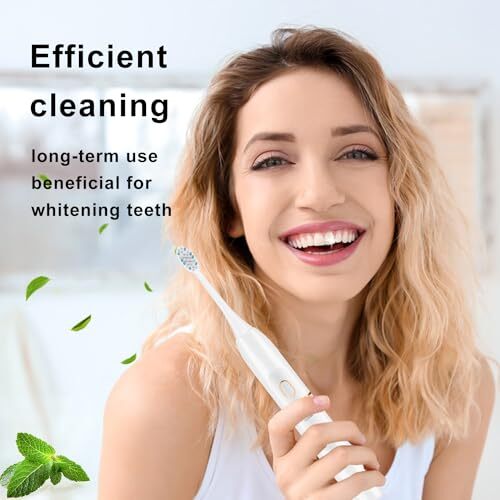 Electric Toothbrush Set with 8 Brush Heads & Travel Case - Sonic Vibration, 4 Modes
