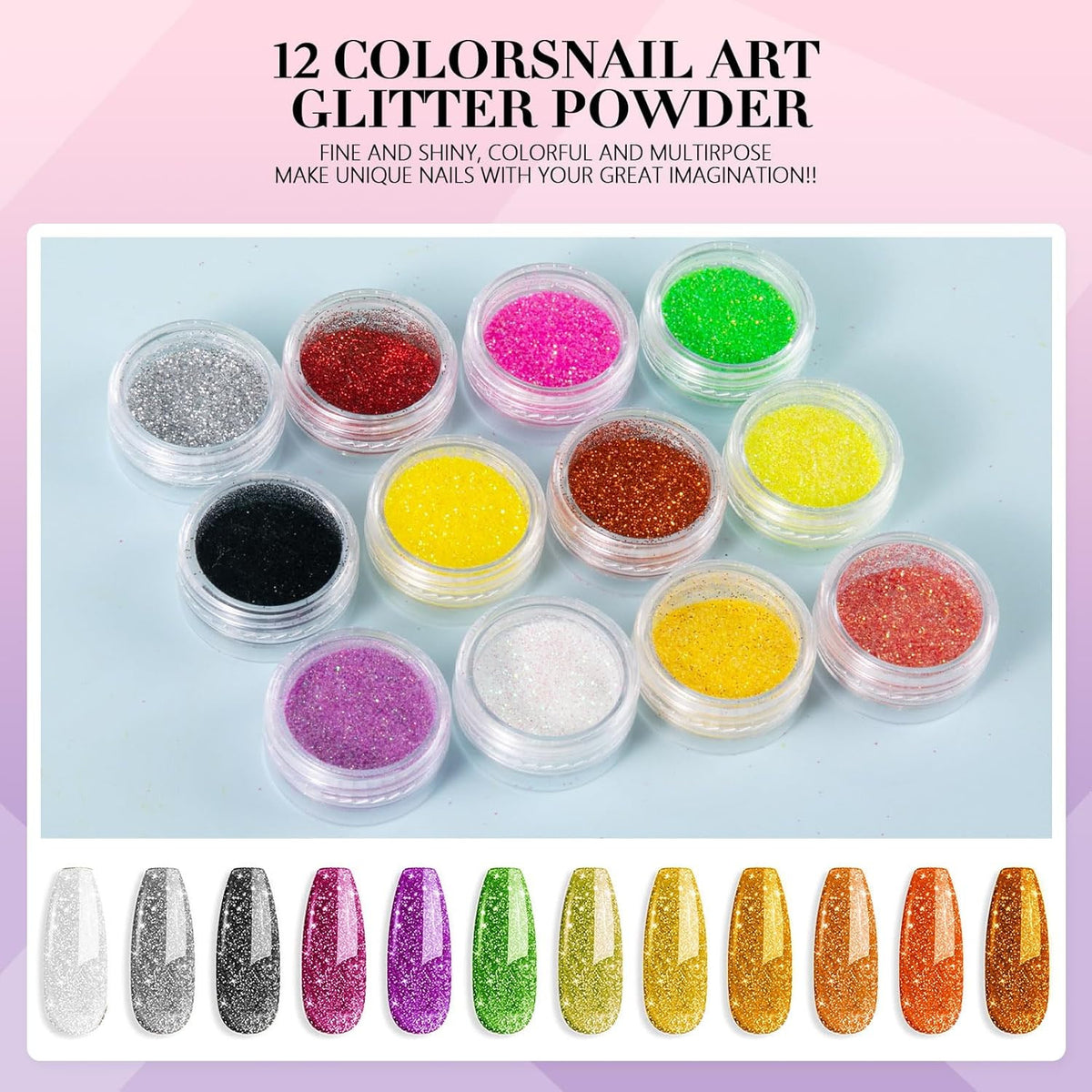 Professional Acrylic Nail Kit for Beginners with Glitter & Art Tools