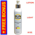 Self Tanning Lotion LIGHT - 8 oz with Applicator Mitt & Gloves - Natural Golden Tan