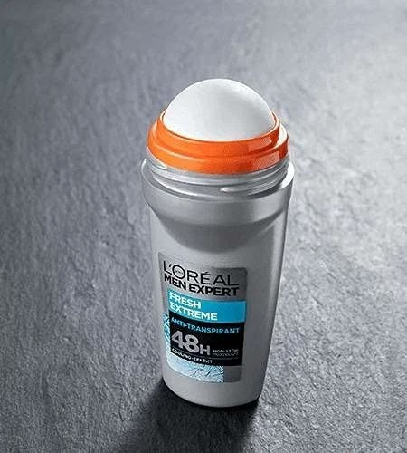 L'Oréal Paris Men Expert Fresh Extreme Deodorant Roll-On 50ml – Long-Lasting 48-Hour Odor & Wetness Protection