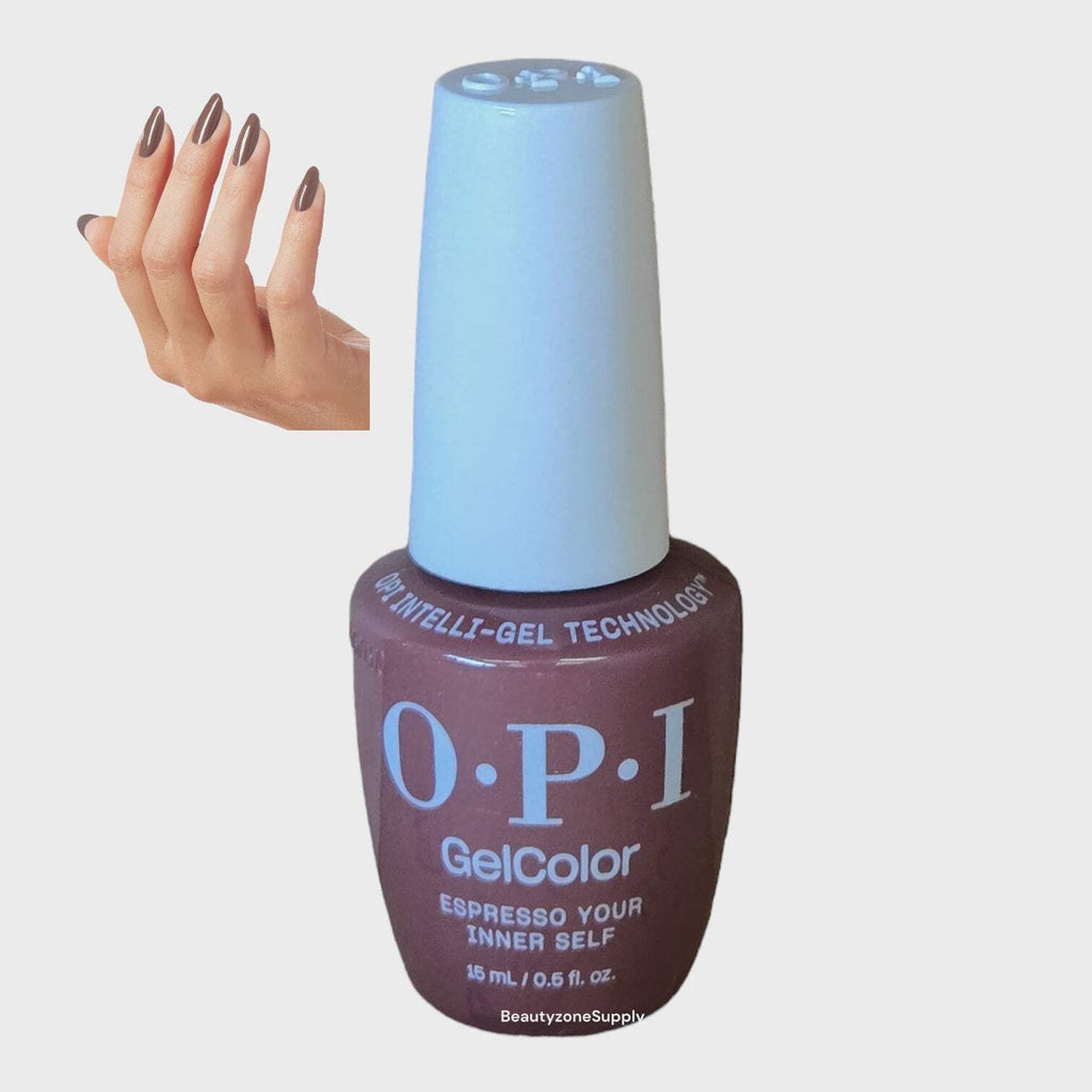 OPI GelColor Inteli-Gel Espresso Nail Polish 0.5 oz - Long-lasting Shine