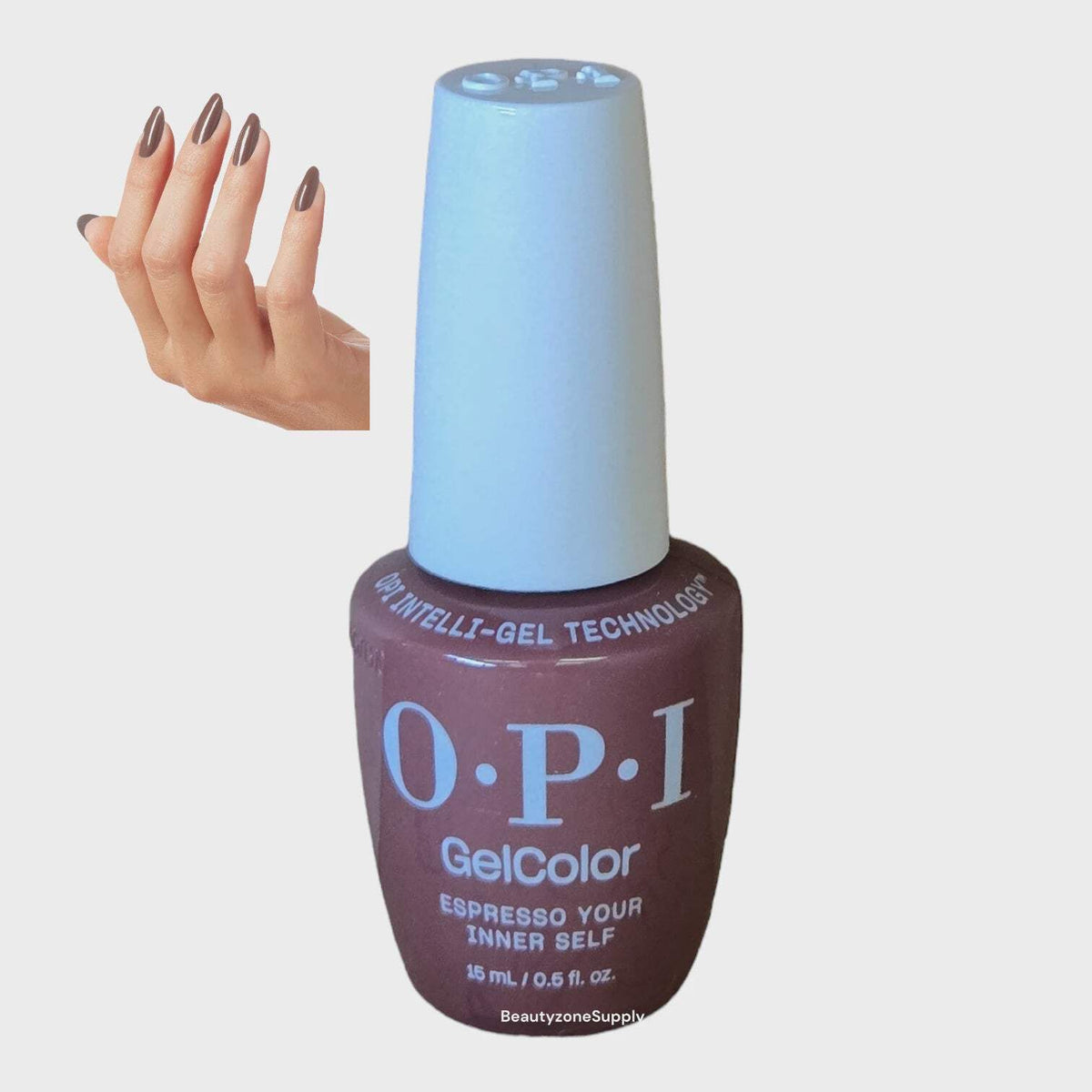 OPI GelColor Inteli-Gel Espresso Nail Polish 0.5 oz - Long-lasting Shine