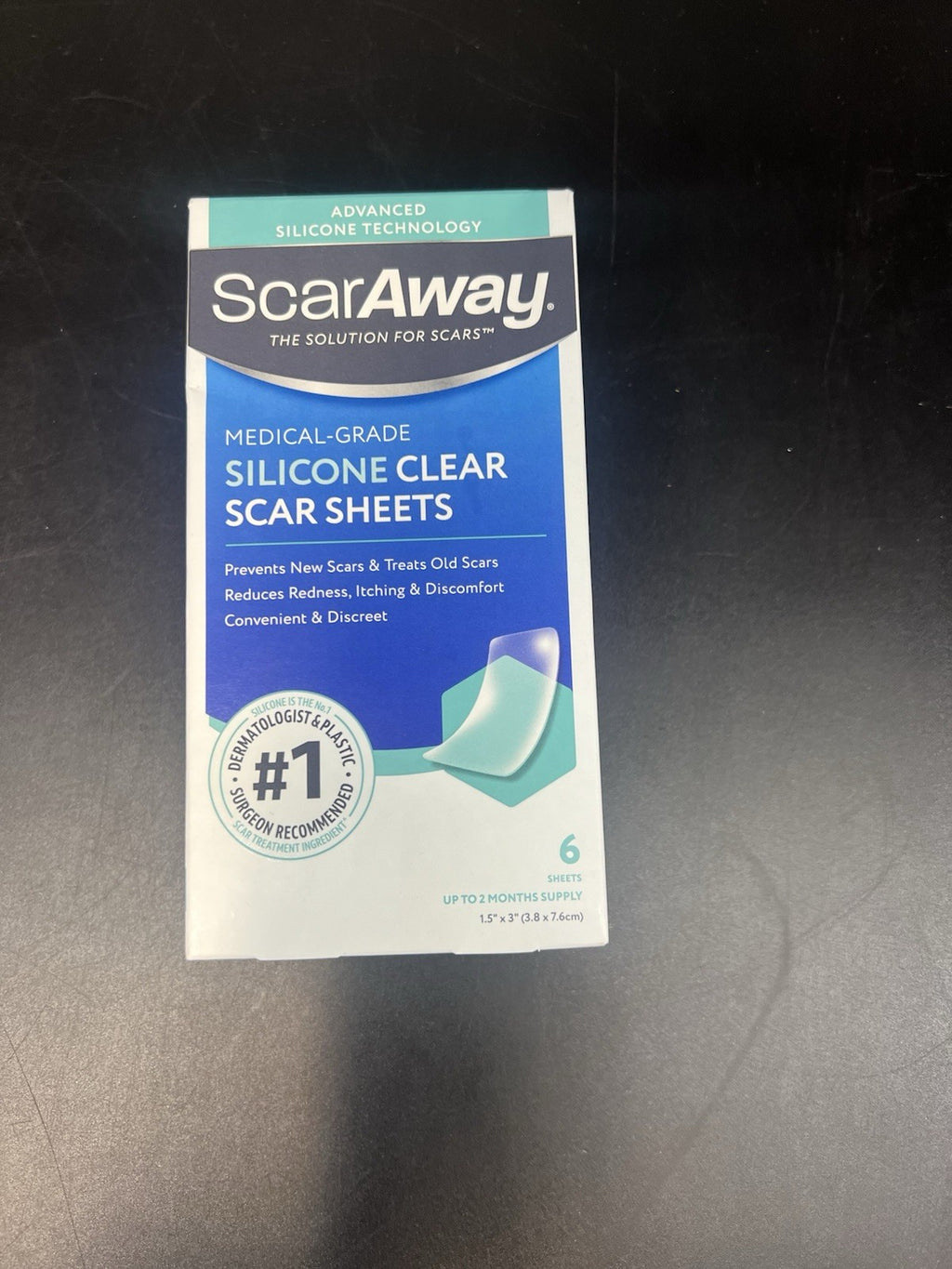 Silicone Clear Scar Sheets - 6 Sheets Up to 2 Months Supply for Scar Care