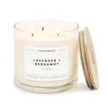 Lavender & Bergamot Scented Candle - 14.9 oz Soy Wax, 3 Wicks, Long-Lasting Fragrance