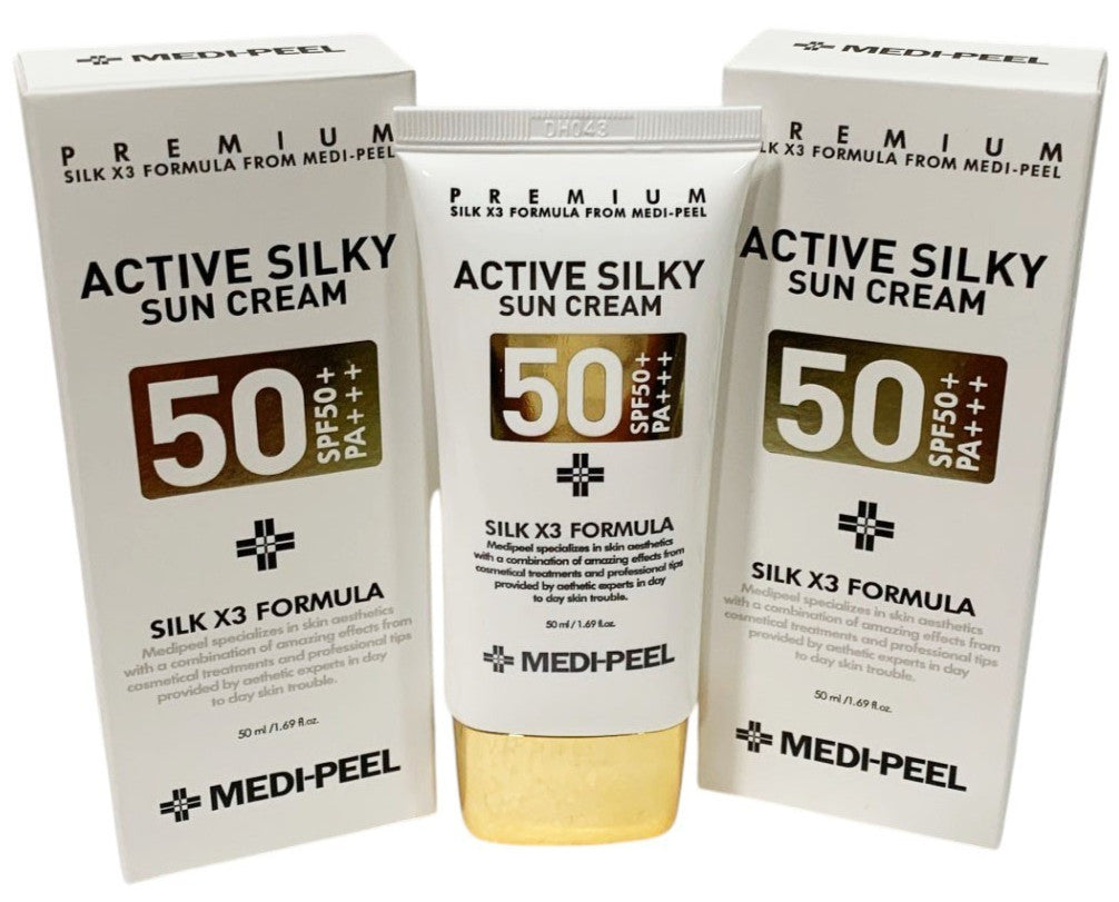 SPF50+ PA+++ Sun Cream with Silky Texture - 50ml, Set of 2